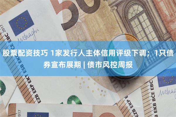 股票配资技巧 1家发行人主体信用评级下调；1只债券宣布展期 | 债市风控周报