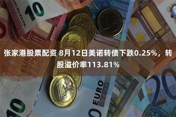 张家港股票配资 8月12日美诺转债下跌0.25%，转股溢价率113.81%